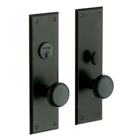 Baldwin Double Cylinder Entry Handlesets Satin Black 6552.190.DBLC